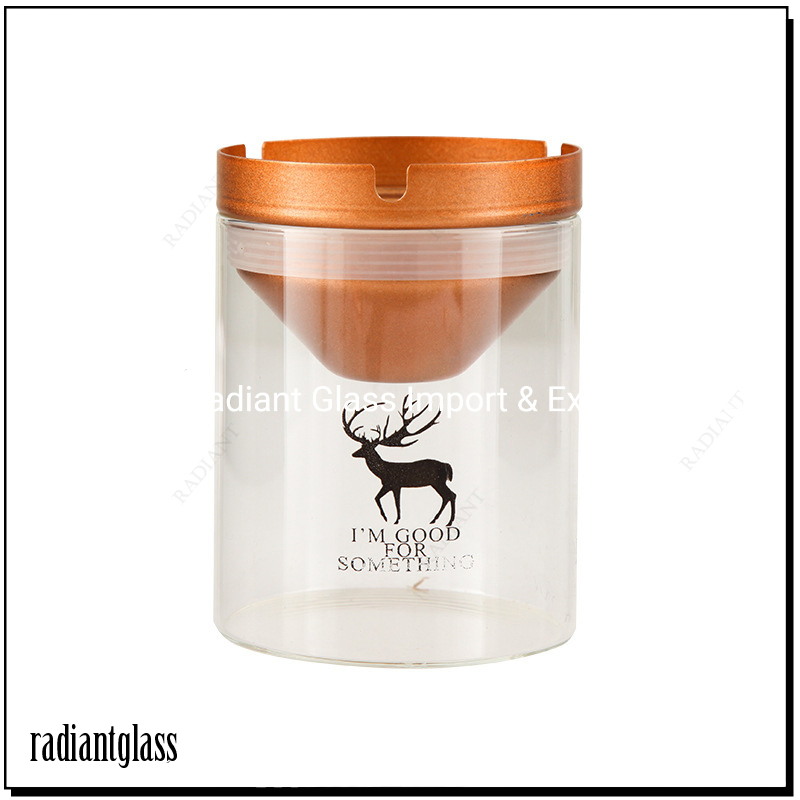 Creative Glass Funnel Practical Design Cap Removable Transparent for Office Home