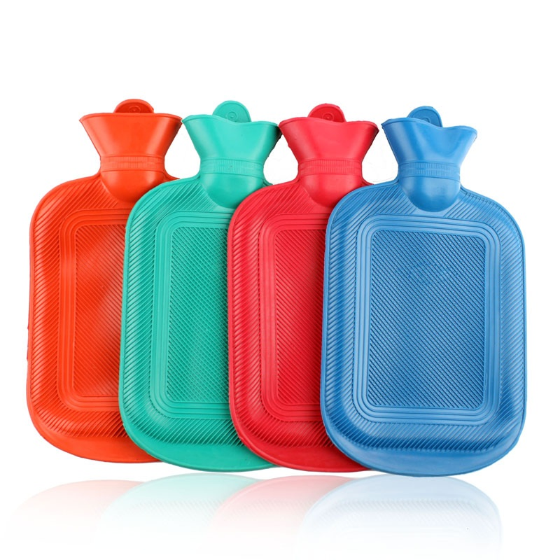 Colorful Rubber Hand Warmer Hot Water Bottle Reusable Hot Water Bag with Cover