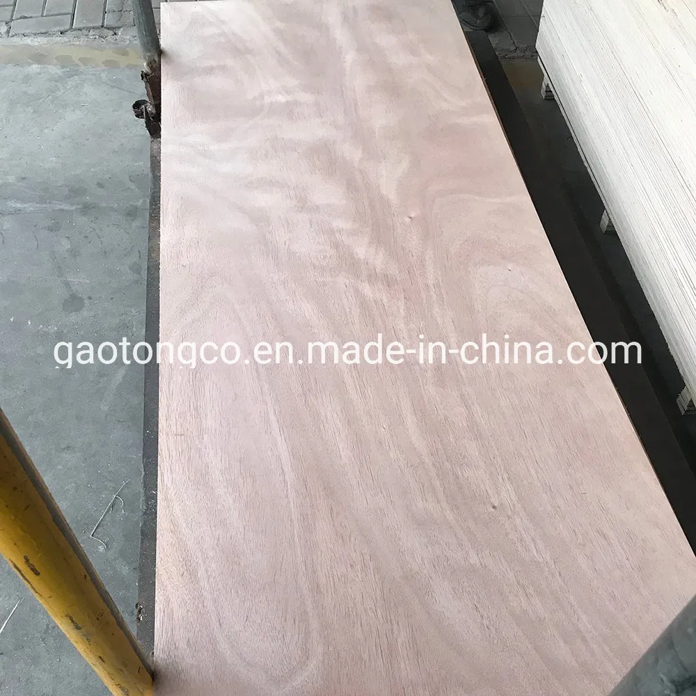 820/920mmx2150X3mm Natural Sapele Okoume Veneer Plywood Door Skin Panels in 3 mm Thickness