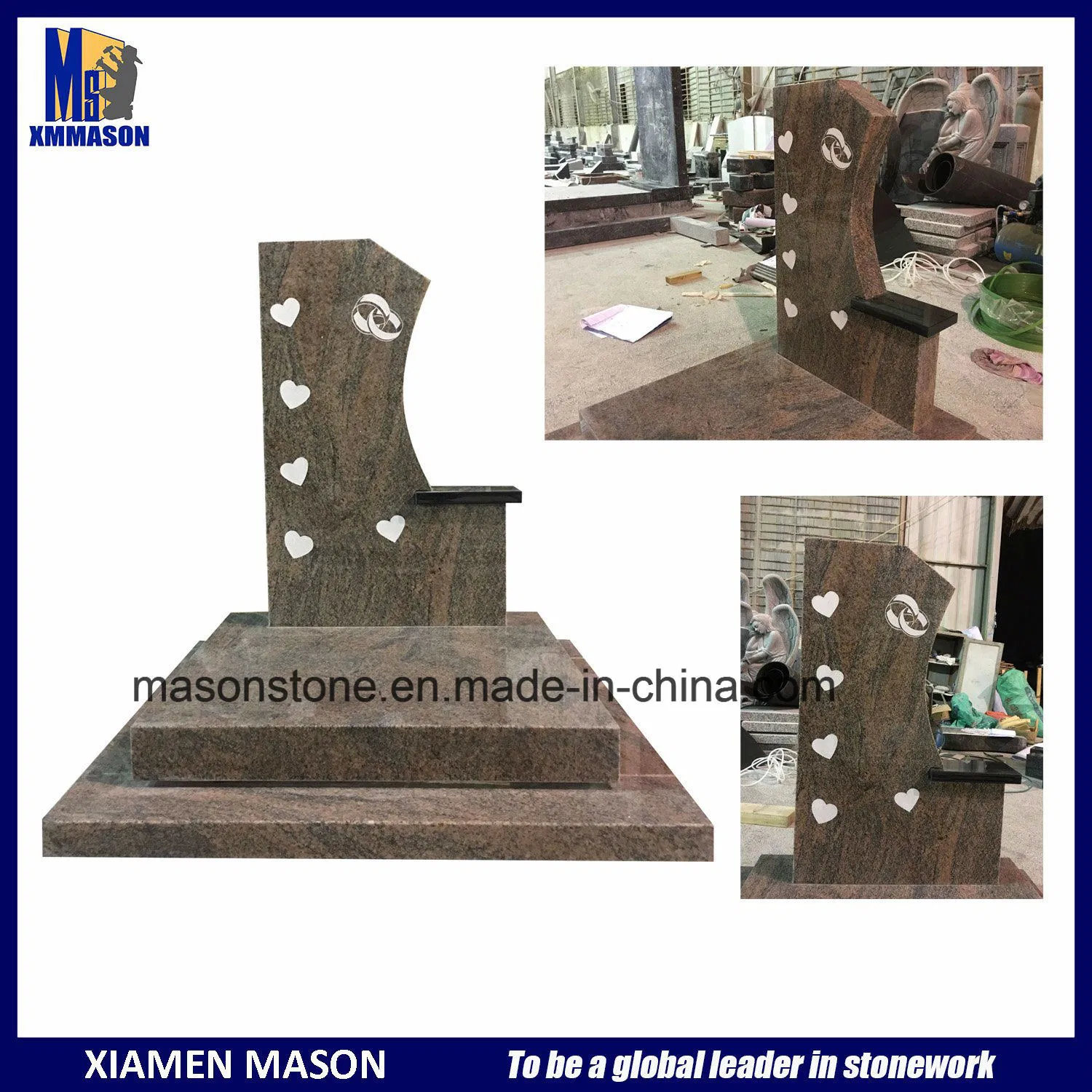 France Customized Headstone with 3D Engraving Car