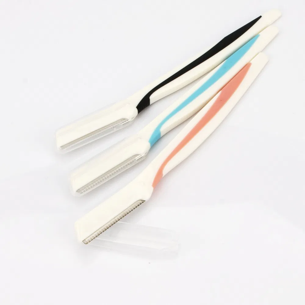 Double Color Facial Eyebrow Razor Trimmer Disposable Eyebrow Razor for Women