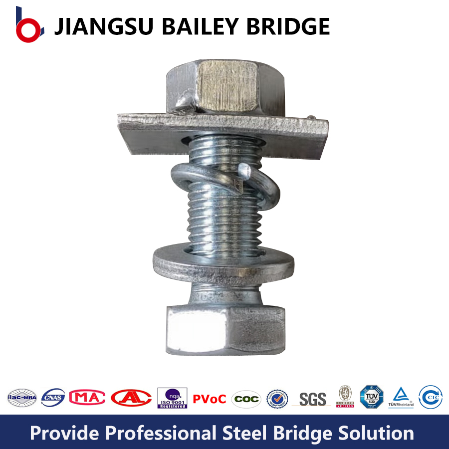 High Tensile Corrosion Resistant Bailey Bridge End Plate Bolt for Structural Reinforcement