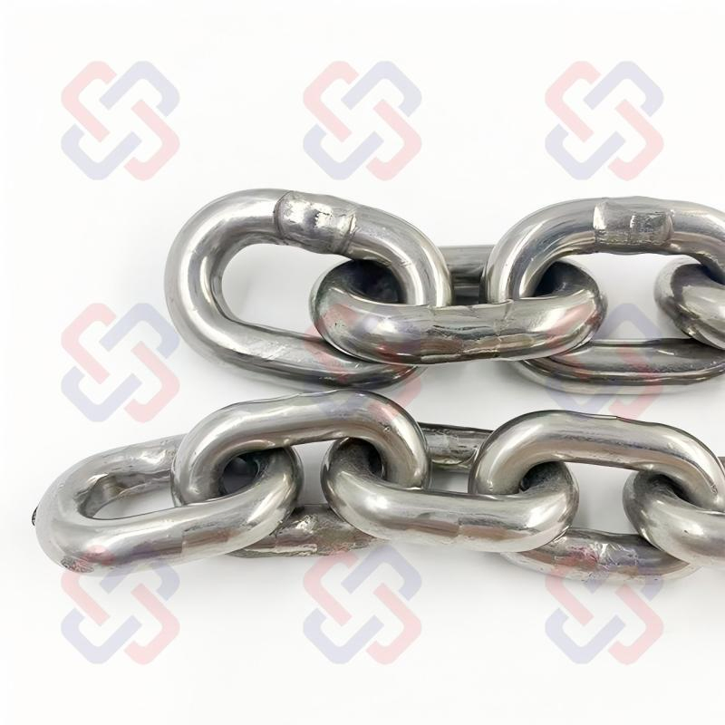 Grade 30 High Polished Stainless Steel SS304 SS316L DIN766 Short Link Chain