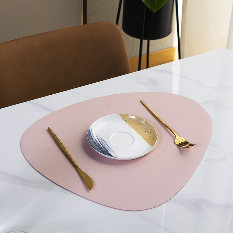Waterproof Anti Slip Table Mat Heat Insulation Faux Leather Placemats for Dining Table