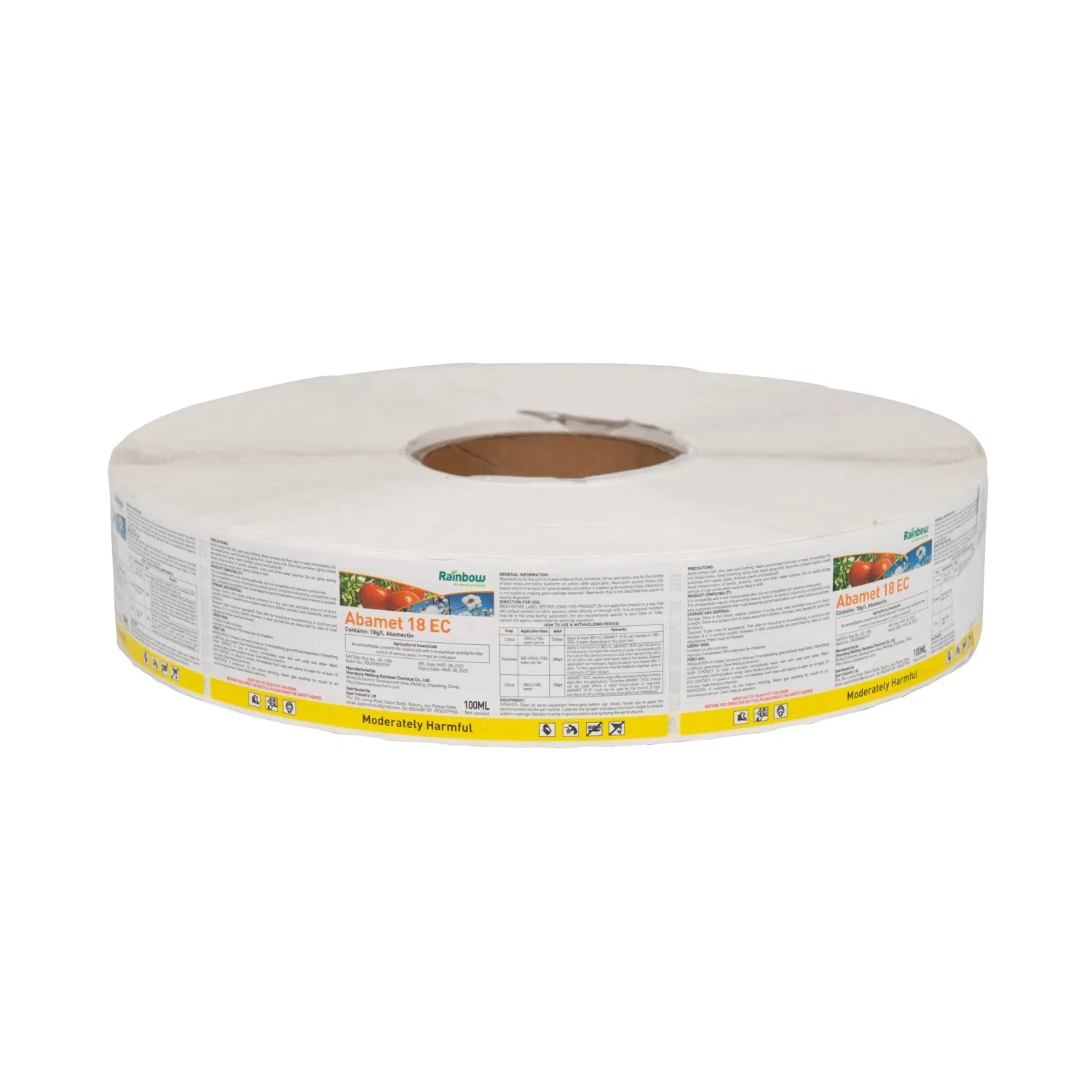 Factory Direct Rolled Self Adhesive Packaging Sticker Label