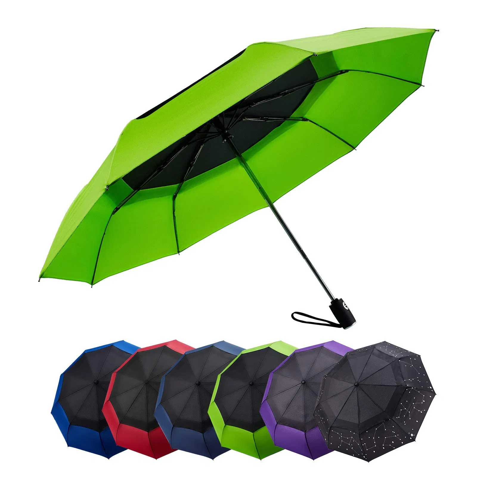 Зонт автоматический с деревянной ручкой Sun Gift