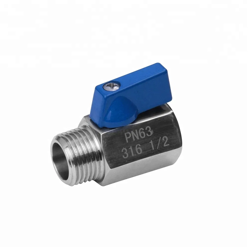 Stainless Steel 304/316 Pn40 Male/Female Thread Mini Ball Valve 3/4''