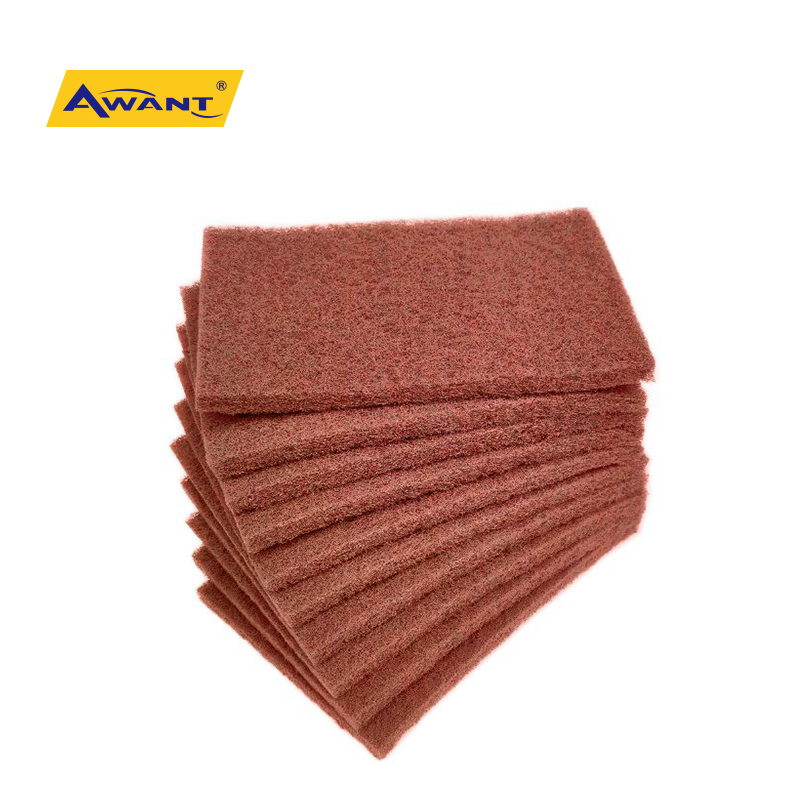 Red Striking Non Woven Hand Pad for Steel Metal Wood