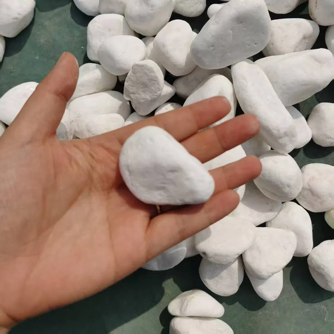 Decorative Tumbled Stones Snow White Wholesale Pebbles Paving Stones