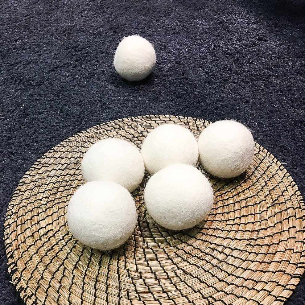 6 Pack Nature Organic 100% New Zealand Wool Dryer Balls for Laundry