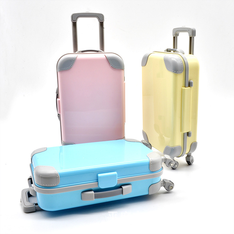 Private Label Two Pairs Set Cute Mini Luggage Suitcase 3D Mink Eyelash Packaging Case 25mm Eyelashes Box
