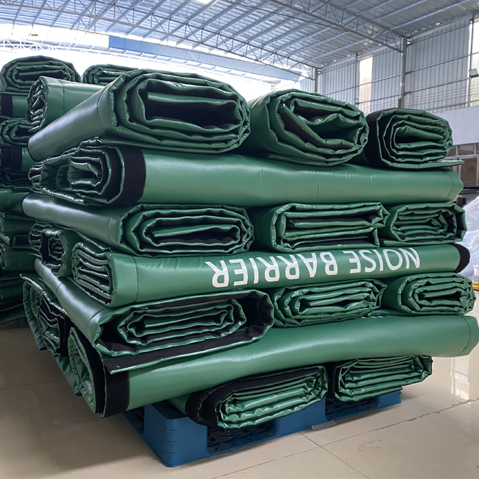 Litong Waterproof PVC Mesh Coated Tarpaulin Customized Size Colour Quick Install Portable Sound Barrier Sheet