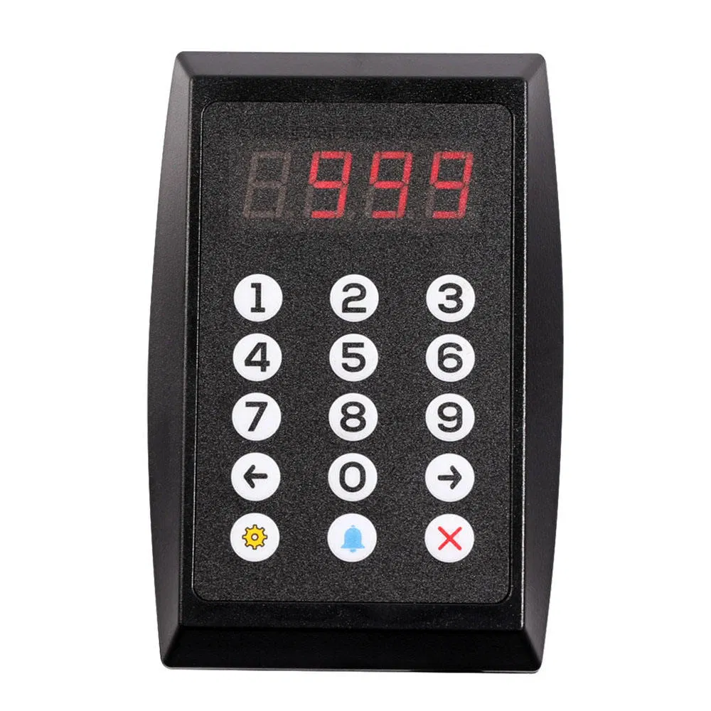Wireless Calling System 10 Beepers Touch Panel with Keypad for Food Truck