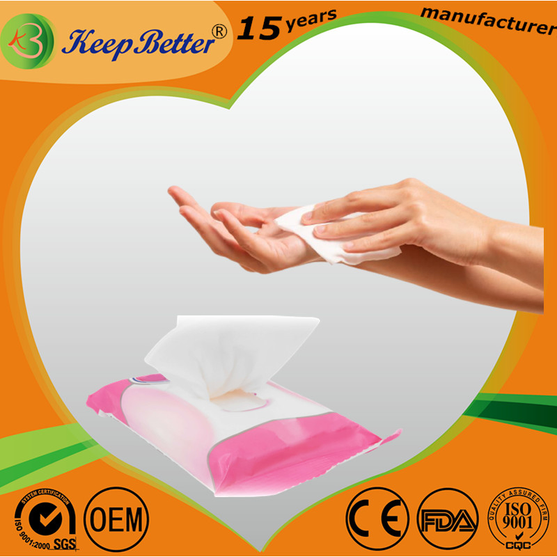 5 Years Factory of Cotton Baby Wet Wipes 60 PCS Packing