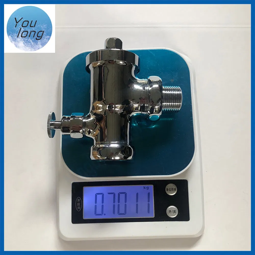 Manual Toilet Brass Urinal Flush Valve Into The Wall Hung Urinal Flush Mixer