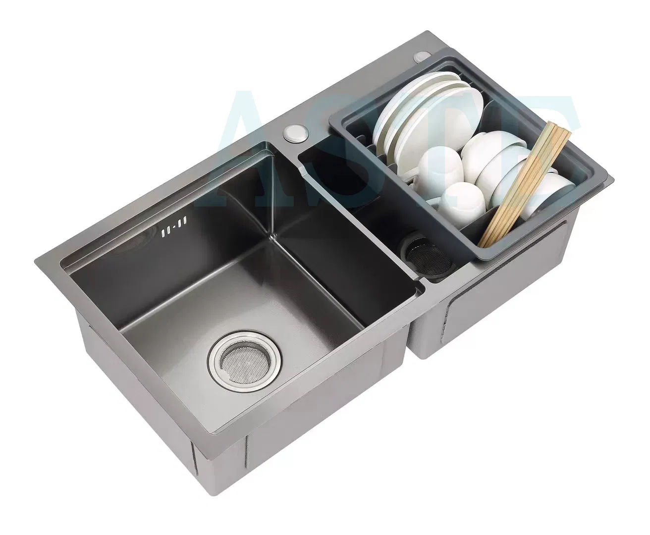 3725 Sink Accessories Plastic Drain Colander Dishes Rack Basket