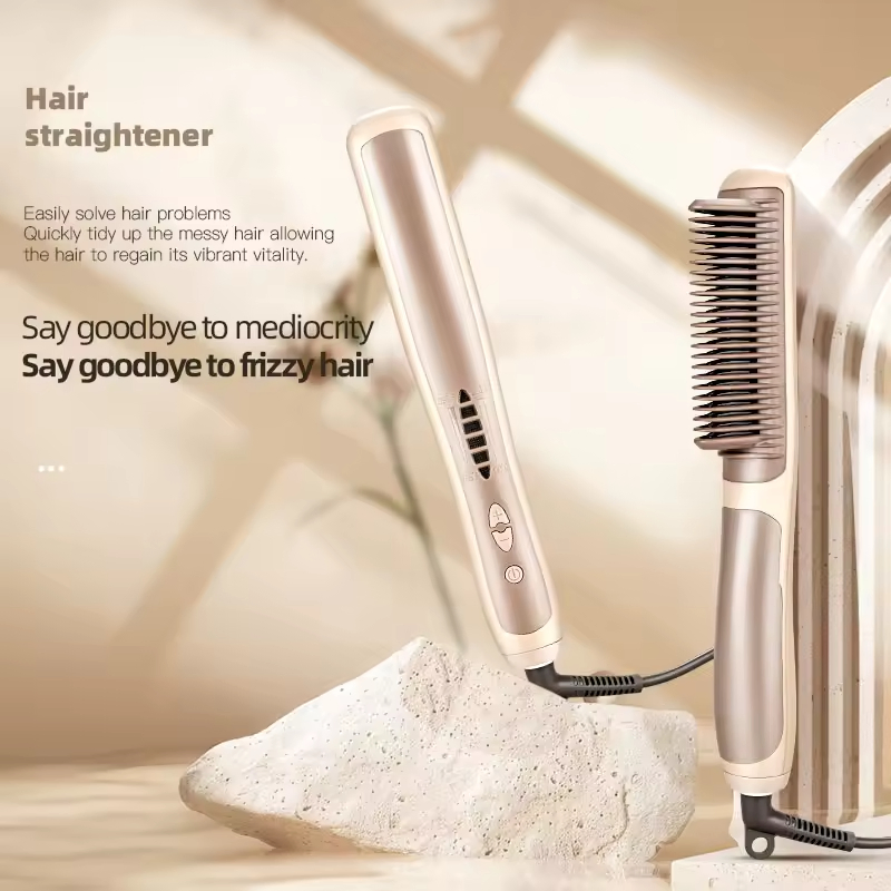 Factory Professional Hair Straightener Comb Electric Heating Straightener Comb Infrared Heated Ionic Brush