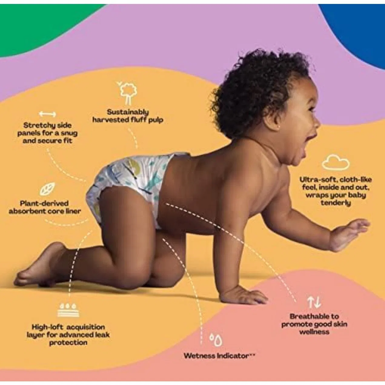 Детские подгузники с мягкой лентой Big Ear Tape