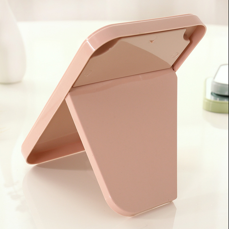 Desktop Folding Portable Makeup Mirror Student Dormitory Small Dressing Mirror with Princess Mirror