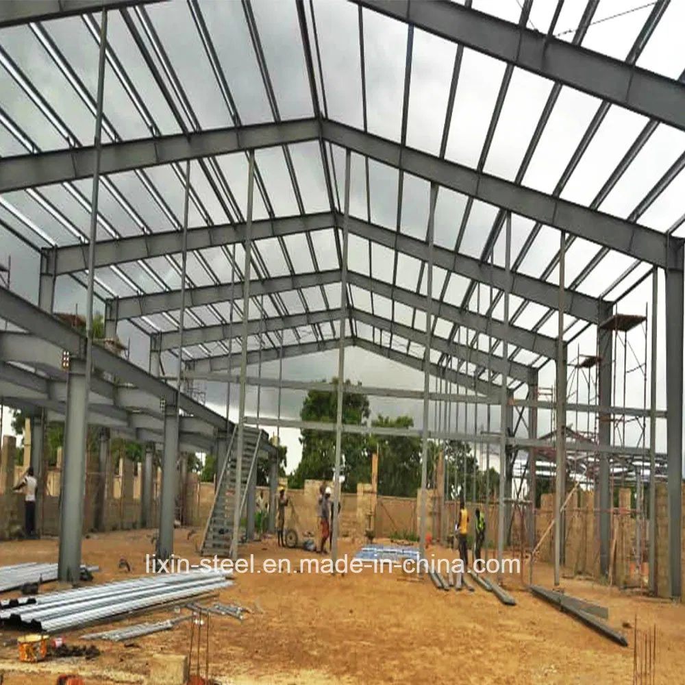 Prefab House Steel Storage Shed with Mezzanine Floor Steel Structure