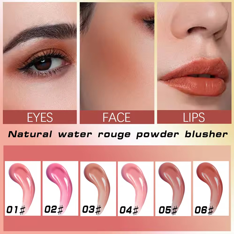 Diting Pocket Vegan Cheek Liquid Blush Long Lasting Waterproof 6 Colors Cream Blush