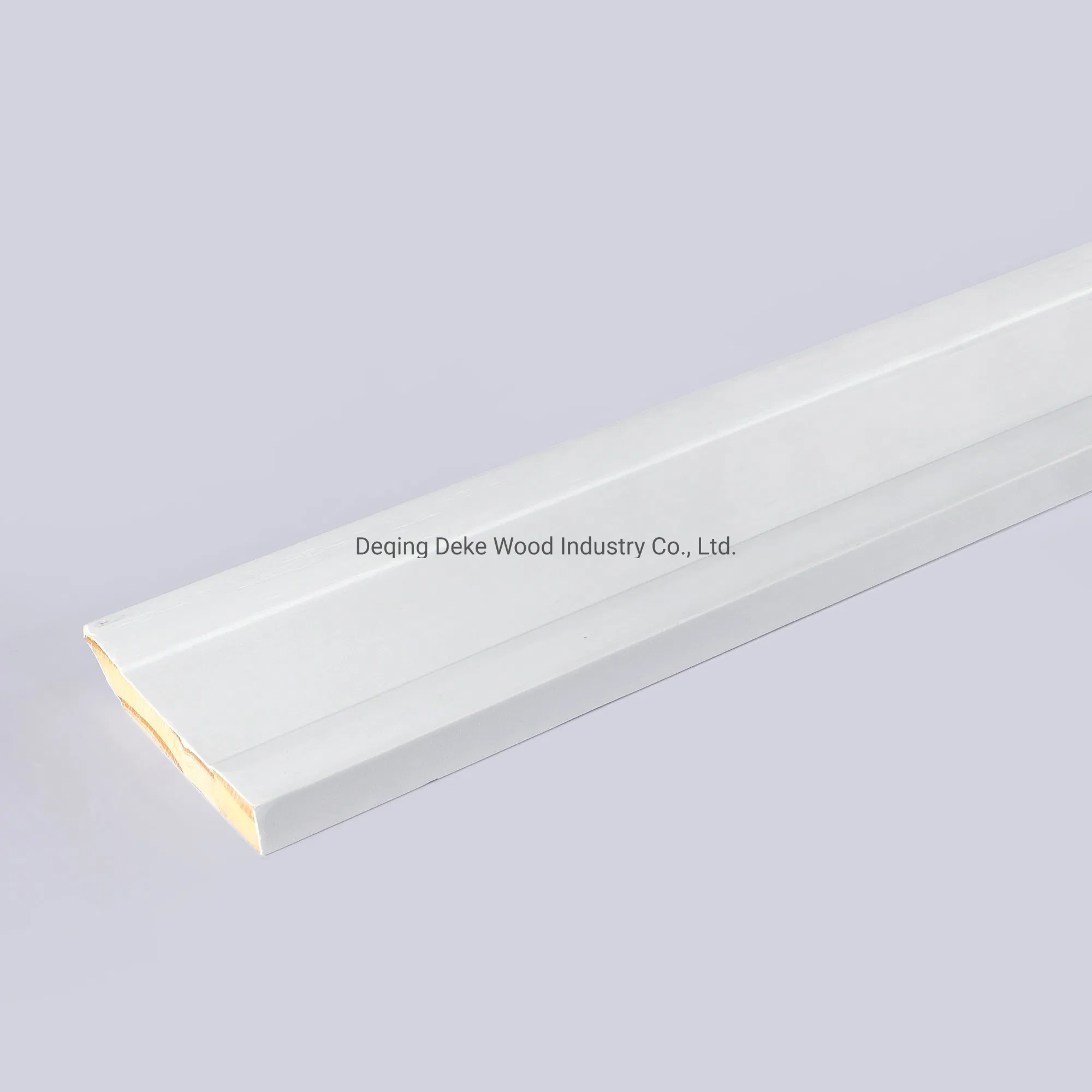 White Primer Surfaced Solid Baseboard Moulding for Flooring