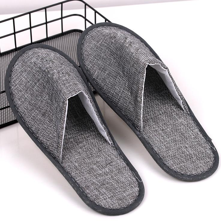 Wholesale Waffle Material Closed Toe Hotel Slipper for Beauty Salon