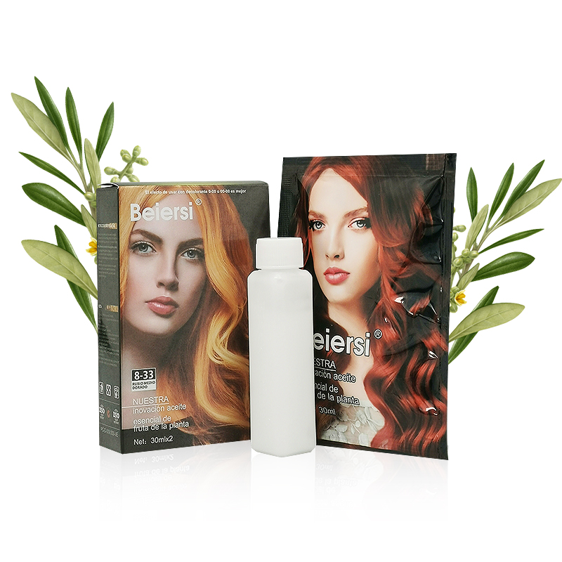 Permanent Free Sample Hair Colorant Honey Brown Colour Dye Cream Products