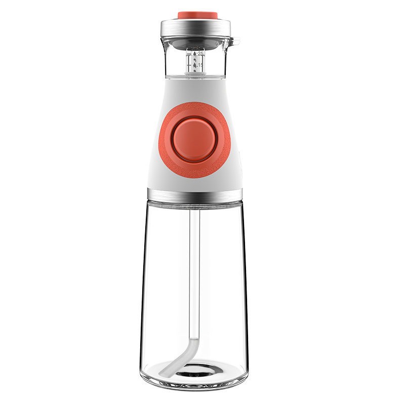 500ml Best Quality Glass Oil Bottle with Gravity Spout Lid, New Olive Oil and Vinegar Measured Dispenser