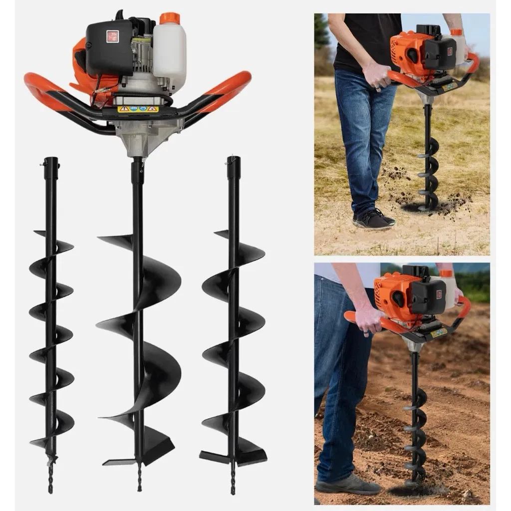 High Performance 1.5KW 52CC Petrol Earth Auger Drill for Forestry Work