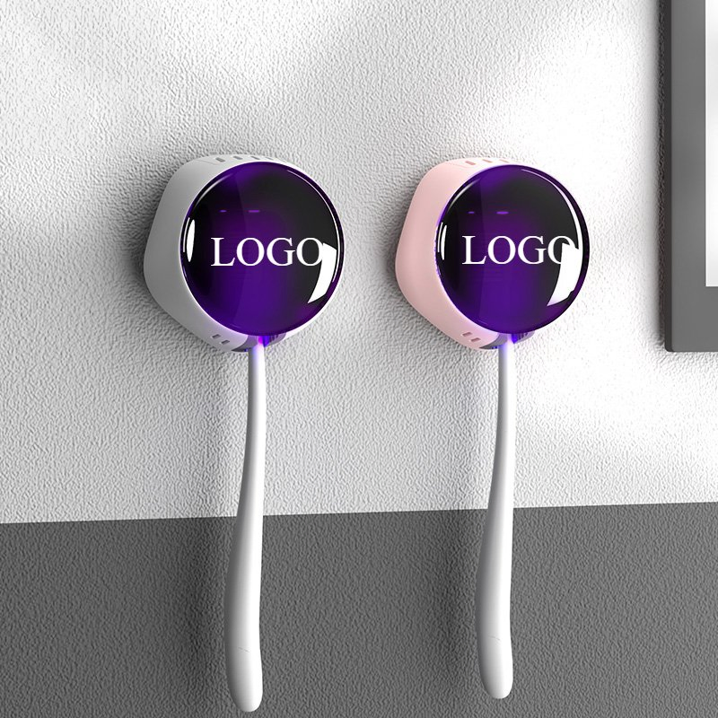 Punch-Free Wireless Smart Toothbrush Holder with UV Disinfection and Drying Function, Rechargeable Bathroom Holder with Toothpaste Dispenser