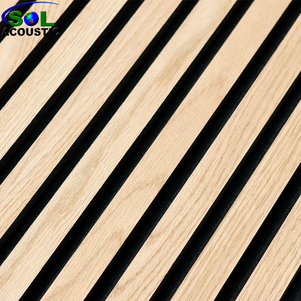 Sol Acoustic Hot Sell Grooved Slat Partition Wooden Panel for Interior Decoration