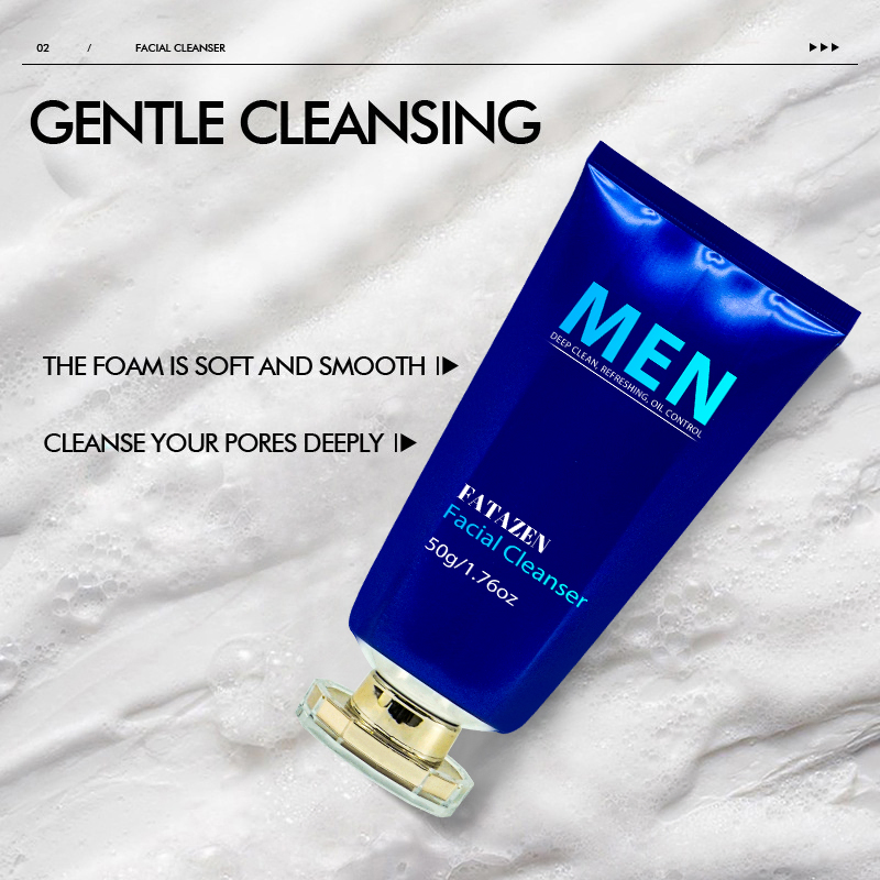 Wholesale Oil Control Moisturizing Freshing Face Wash for Men Private Label Skin Care Daily Men Facial Cleanser for Oily Skin