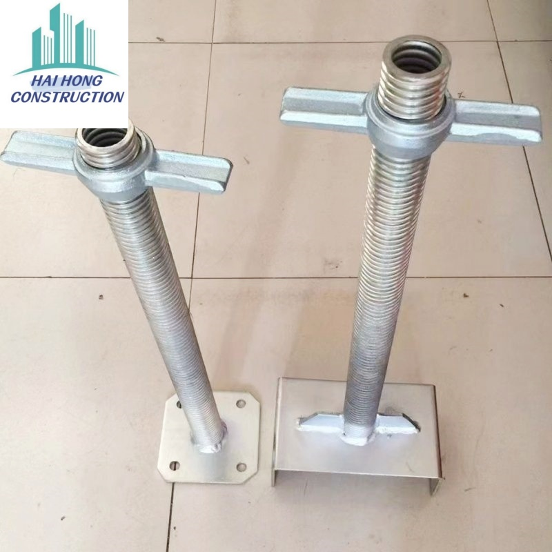 China Factory Custom Steel Prop Frame Scaffolding Hollow Solid Screw Adjustable Support Base Jack