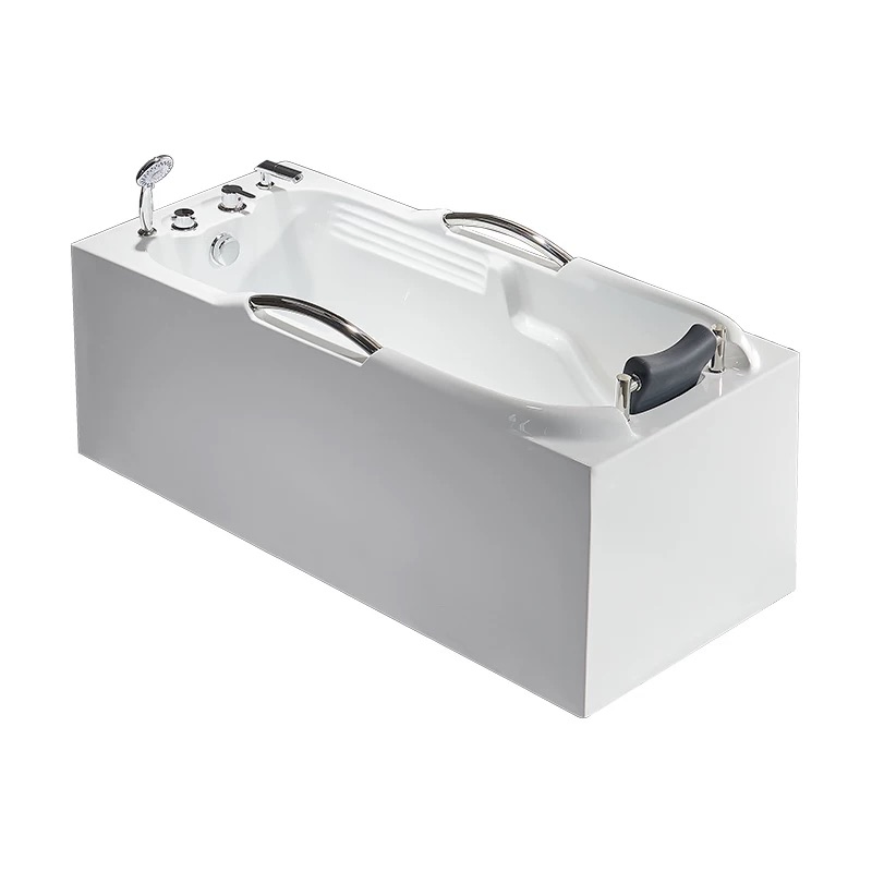 Прямоугольная акриловая ванна для замачивания с подлокотниками