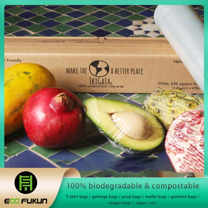 Commercial Use Cling Film, Compostable PLA Based Cling Wrap Point Breaking