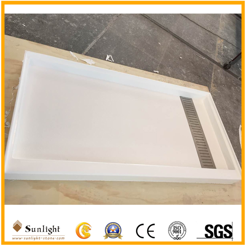 Cultured Marble Bathroom Shower Base Anti-Slip Shower Tray Shower Pan