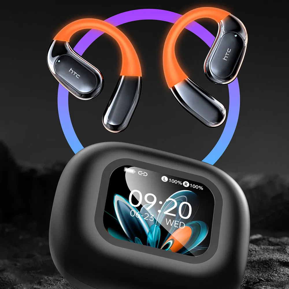 H T C Ne27 Ai Translation Earbuds Wireless Headsets with LED Display Ows Bluetooth-Compatible Smart Earphones