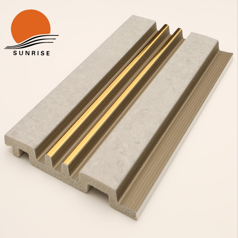 PS WPC Wall Panels 3D Geometric Pattern Waterproof Fireproof for Villas Commercial