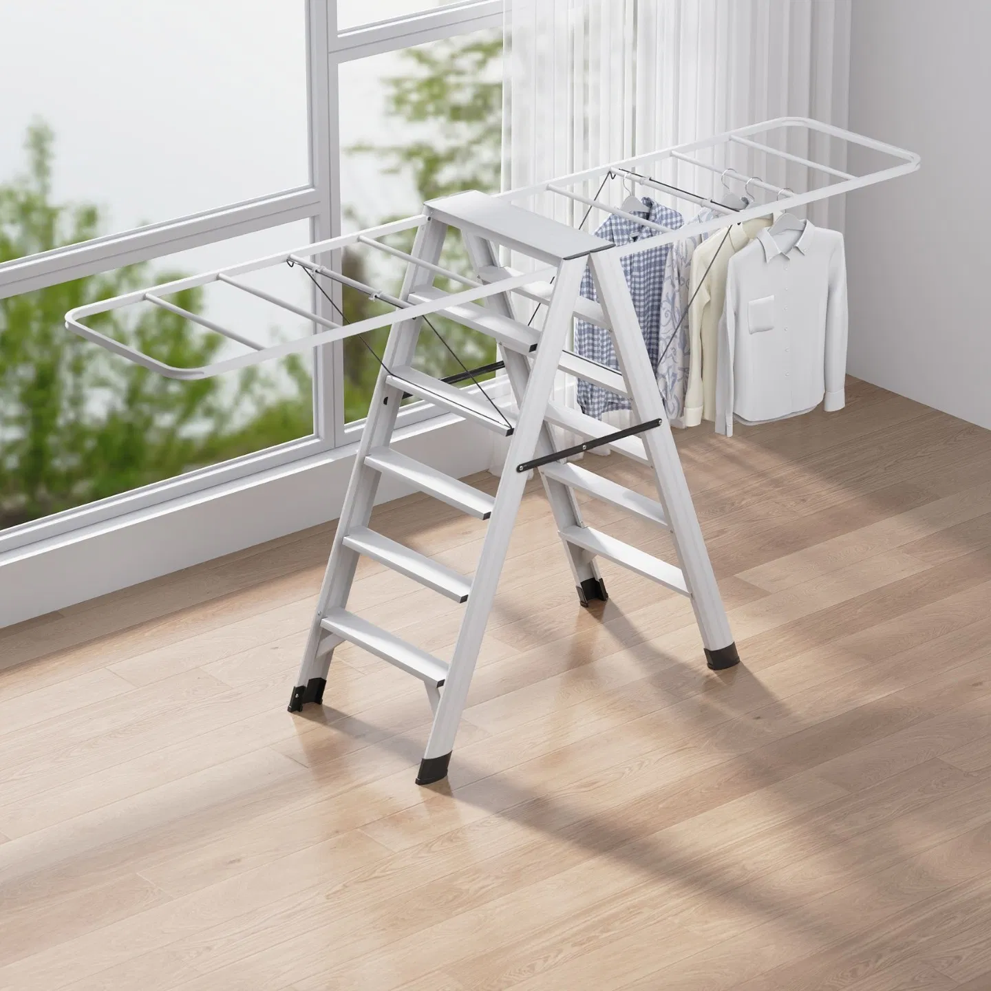 Aluminium Metal Clothes Drying Rack Display Hanging Rack