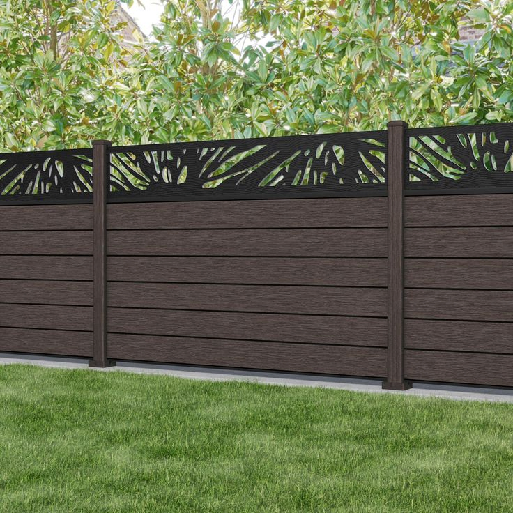 Foshan Weather Durable Embossing Boards Hollow Carving Flowers Wood Plastic Composite Aluminum WPC Fence for Villa Fence Gate