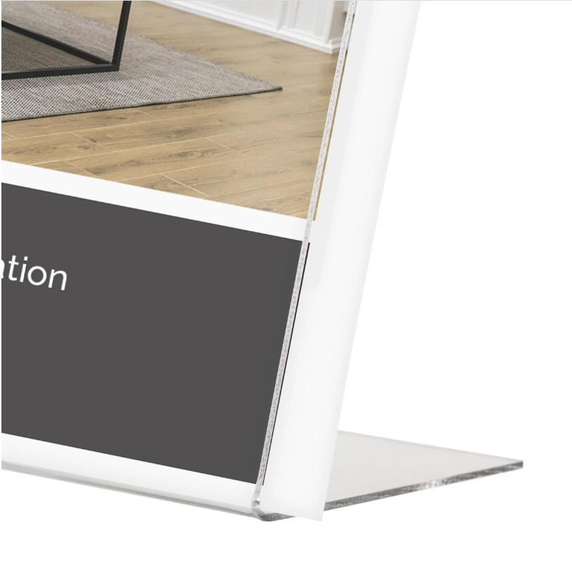 Freestanding Single Sided Acrylic Poster Holder A6 Landscape Advertising Standsmenu Holders & Stands for Tablessingle Sided Sign Holders
