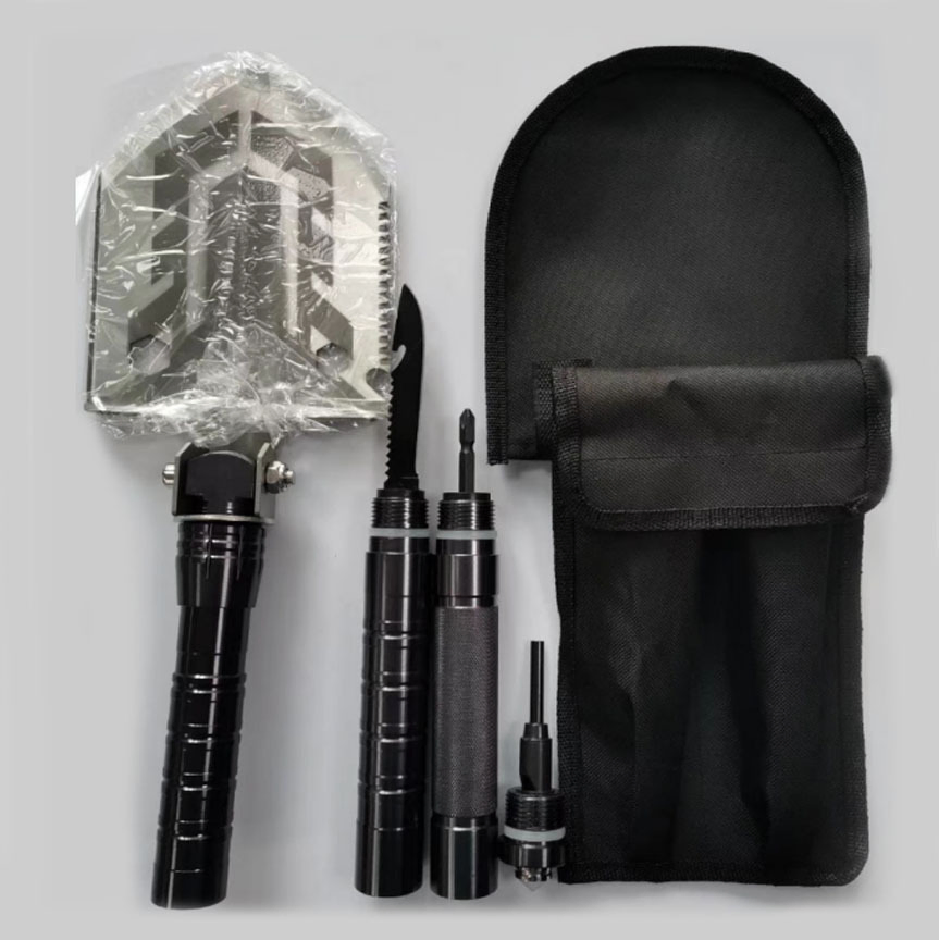 Multi-Functional Outdoor Supplies Flintstone Camping Survival Equipment Folding Engineer Shovel