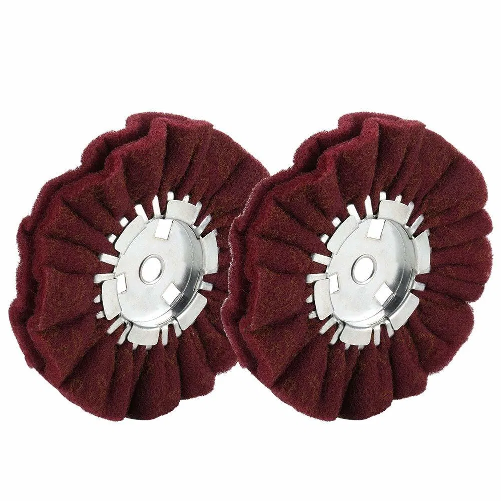 2 PCS Non-Woven Airway Buffing Wheel 5/8'' Arbor Hole. Polishing Wheel