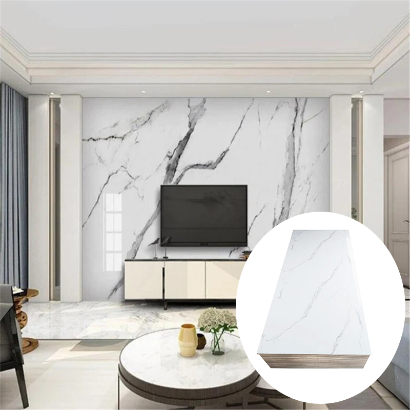Chinese Manufacturer 1220*2900mm Waterproof UV Marble Board Interior Wall Panel PVC Marble Sheet