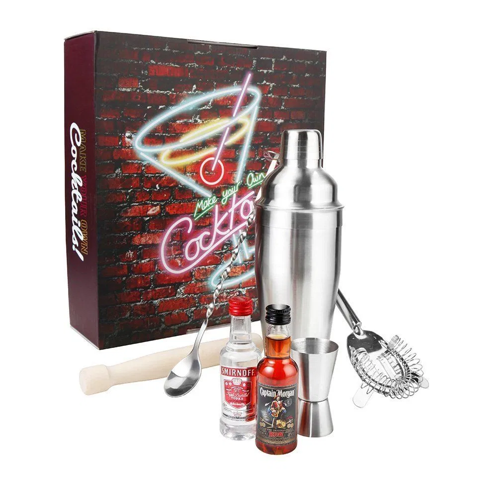 Professional Manufacturer Stainless Steel Martini Bartender Kit Cocktail Shaker Set