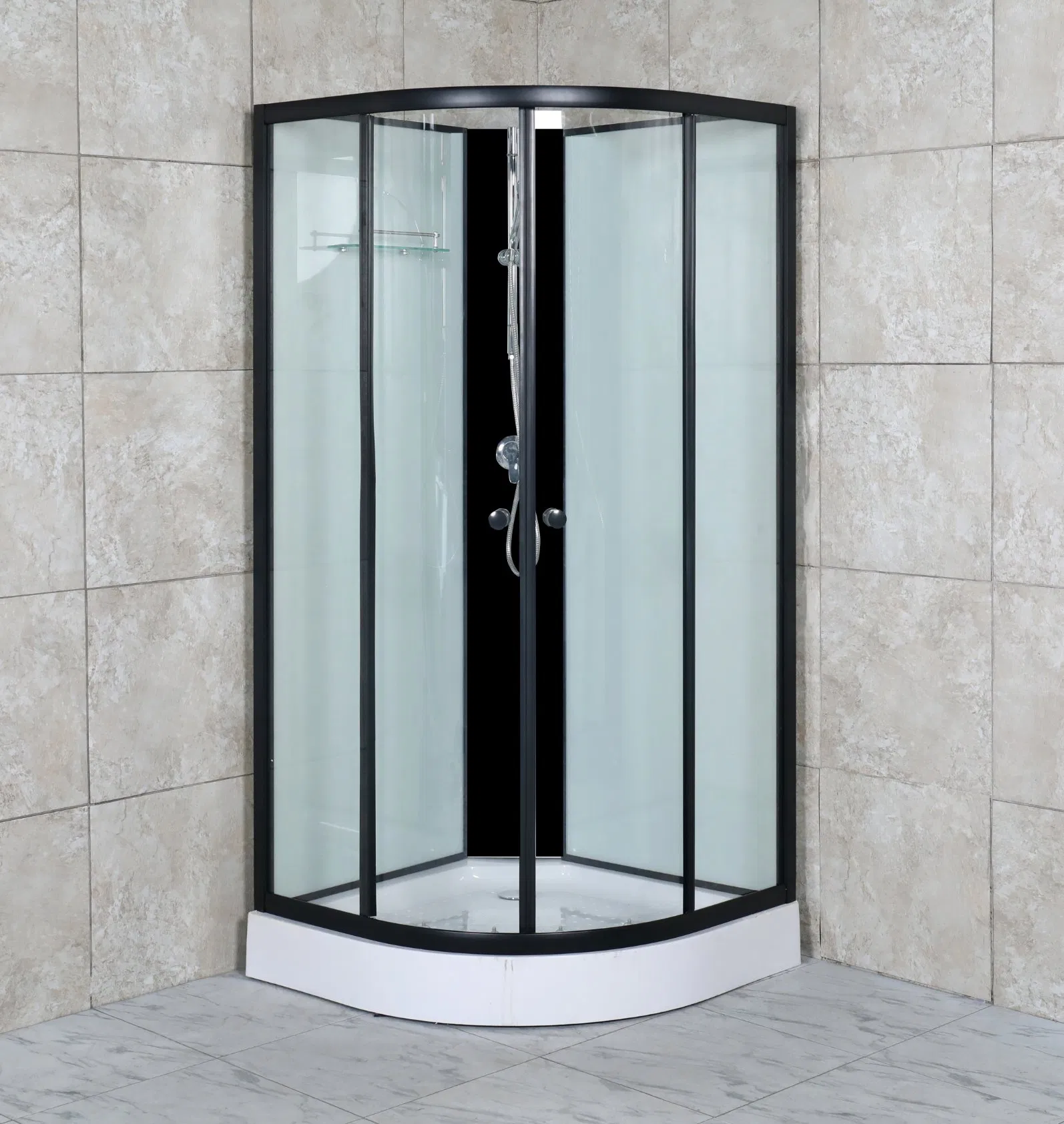 2023 Steam Shower Room with Black Aluminum