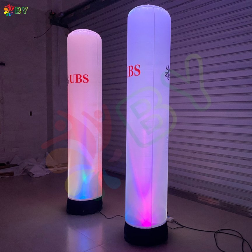 Customized Advertising Inflatable Tubes Lighting Inflatable Pillar with Printing