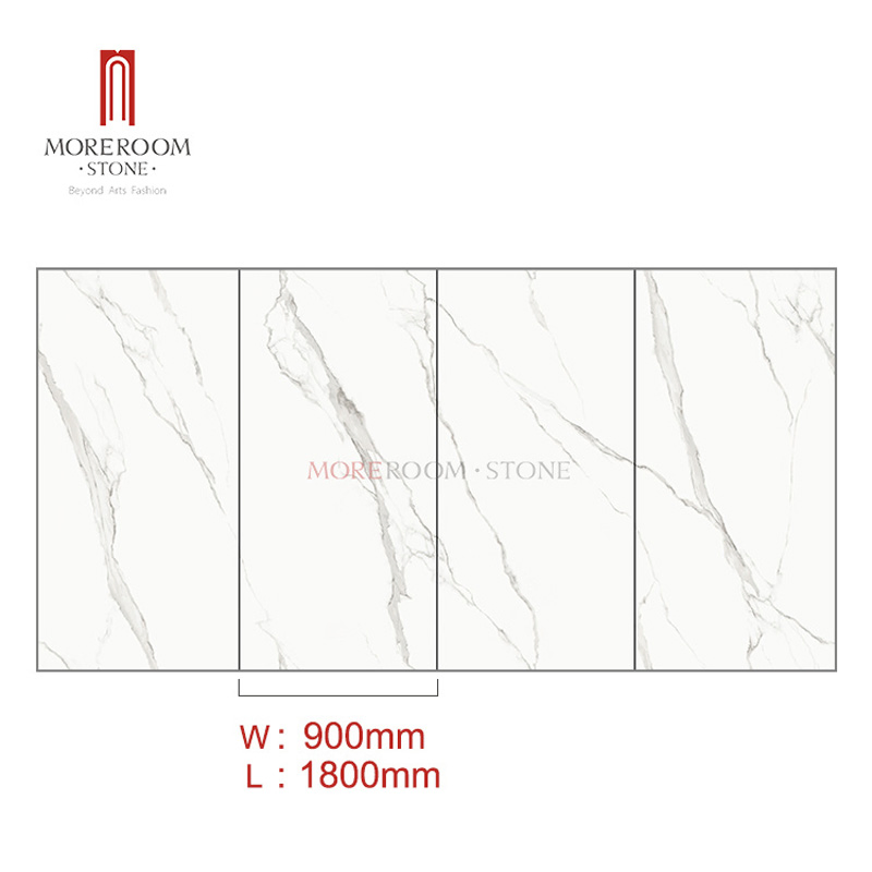 Плитка керамогранит 900x1800 мм под каррарский мрамор