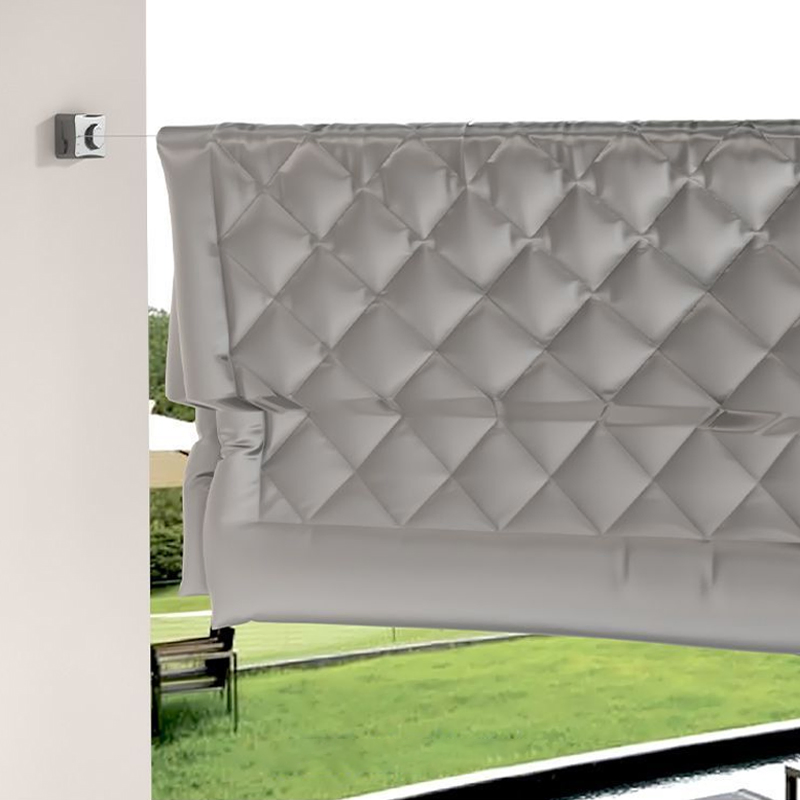 Sanipro Balcony Adjustable Laundry Line Clothes Drying Hanger Indoor 5.1m Retractable Steel Wire Clothesline Without Drilling